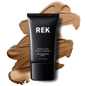 Sunlit Beige | Mineral Liquid Powder Foundation with SPF 15 | REK Cosmetics